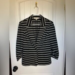 Black and White Striped Women's casual Blazer type style